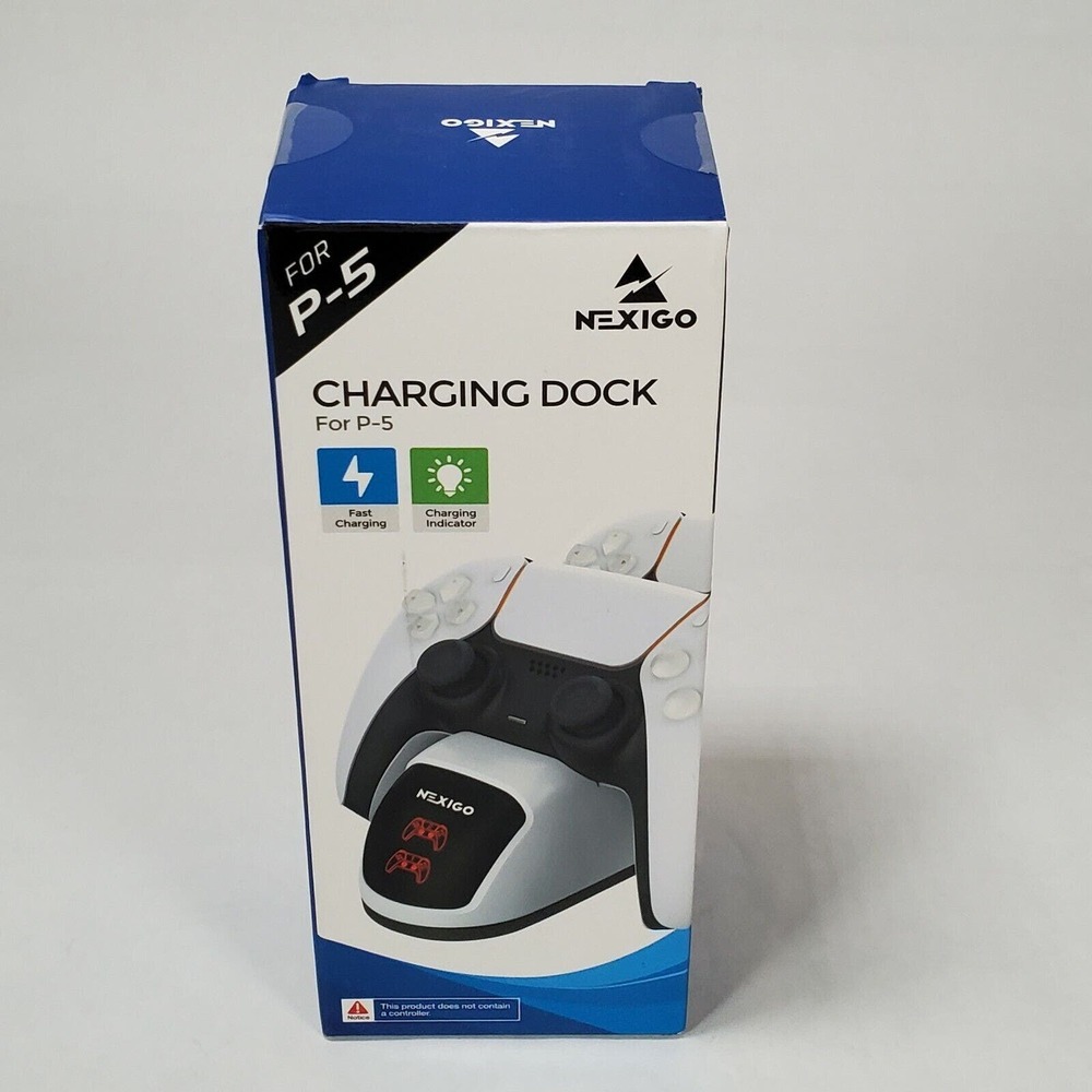 PS5 Charging Dock, Dual Charing Station with Red and Green LED Indicator Nexigo